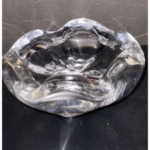 Vintage Orrefors Art Glass Bowl/Ashtray Stella Polaris Vicke Lindstrand Signed